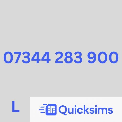 07344 283 900 VIP Gold Vanity Memorable Mobile Number PAYG LEBARA ZERO CREDIT
