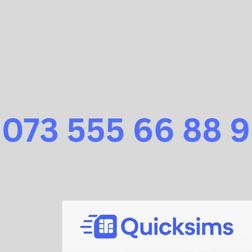 073 555 66 88 9 VIP Gold Vanity Memorable Mobile Number PAYG O2 ZERO CREDIT