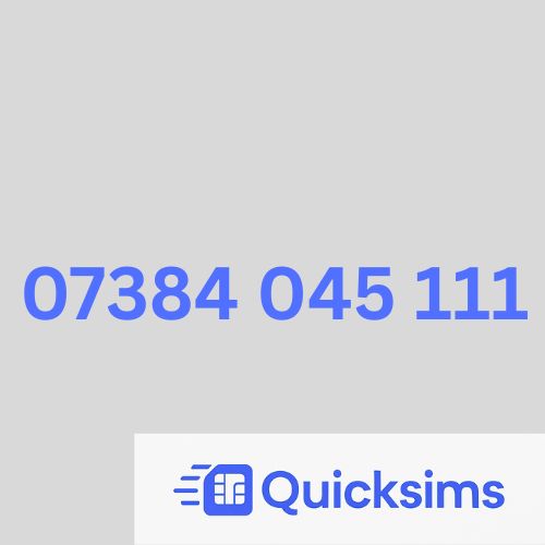 Lebara sim card with VIP Memorable Mobile Number 07384 045 111 with zero credit which once topped up can be ported to other providers