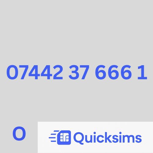 Lebara sim card with VIP Memorable Mobile Number 07442 37 666 1 with zero credit which once topped up can be ported to other providers