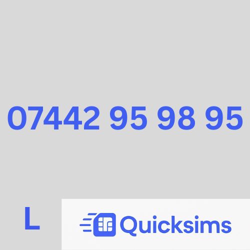 07442 95 98 95 VIP Gold Vanity Memorable Mobile Number PAYG LEBARA Pay As You Go Sim Card ZERO CREDIT