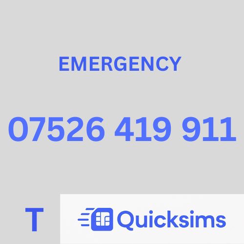 Tesco sim card with VIP Memorable Mobile Number 07526 419 911 PORSCHE EMERGENCY with zero credit which once topped up can be ported to other providers