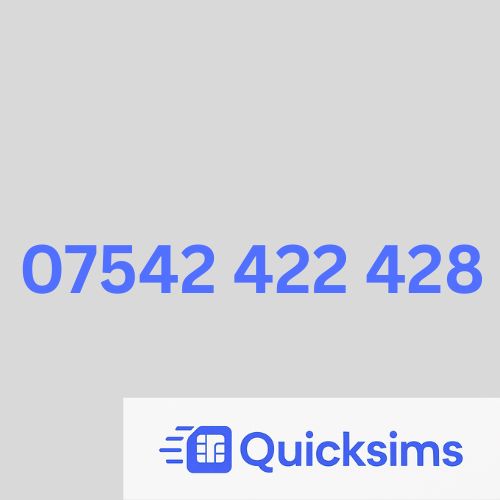 O2 sim card with VIP Memorable Mobile Number 075 42 42 2 42 8 with zero credit which once topped up can be ported to other providers