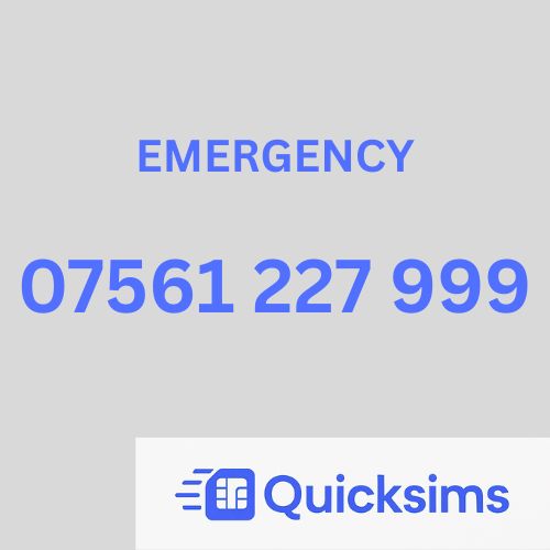 O2 sim card with VIP Memorable Mobile Number 07561 227 999 EMERGENCY with zero credit which once topped up can be ported to other providers