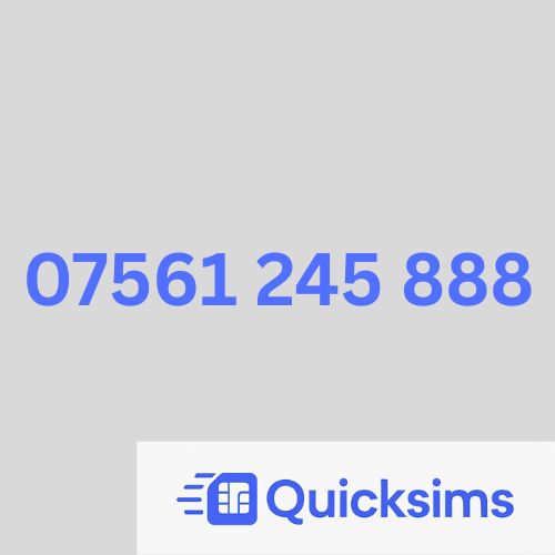 O2 sim card with VIP Memorable Mobile Number 07561 245 888 with zero credit which once topped up can be ported to other providers