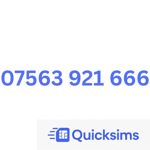 O2 sim card with VIP Memorable Mobile Number 07563 921 666 with zero credit which once topped up can be ported to other providers