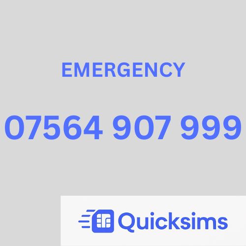 O2 sim card with VIP Memorable Mobile Number 07564 907 999 EMERGENCY with zero credit which once topped up can be ported to other providers