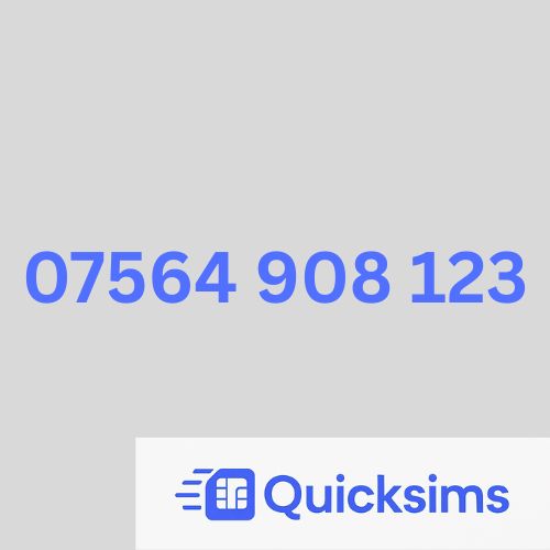 07564 908 123 VIP Gold Vanity Memorable Mobile Number PAYG O2 ZERO CREDIT