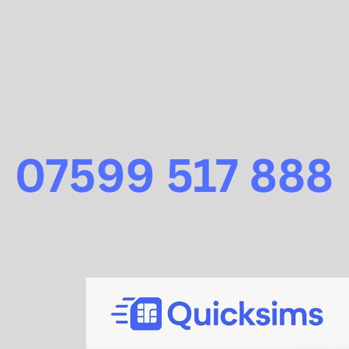 Tesco sim card with VIP Memorable Mobile Number 07599 517 888 with zero credit which once topped up can be ported to other providers