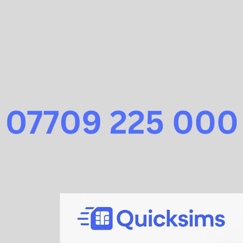 O2 sim card with VIP Memorable Mobile Number 07709 22 5000 with zero credit which once topped up can be ported to other providers
