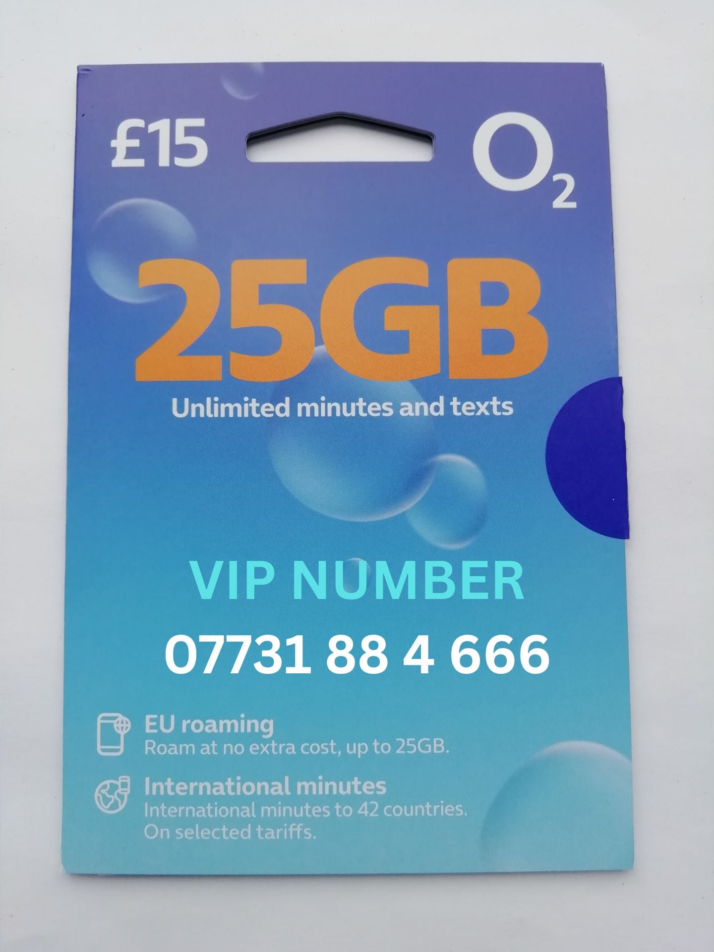 O2 sim card with VIP Memorable Mobile Number 07731 88 4 666 with zero credit which once topped up can be ported to other providers