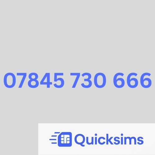 07845 730 666 VIP Gold Vanity Memorable Mobile Number PAYG O2 ZERO CREDIT