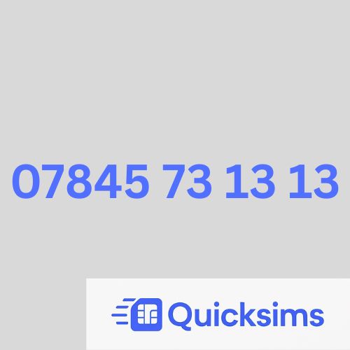 07845 73 13 13 VIP Gold Vanity Memorable Mobile Number PAYG O2 ZERO CREDIT