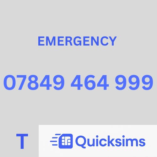 Tesco sim card with VIP Memorable Mobile Number 07849 464 999 EMERGENCY with zero credit which once topped up can be ported to other providers