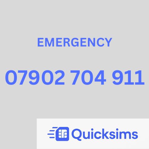 O2 sim card with VIP Memorable Mobile Number 07902 704 911 PORSCHE EMERGENCY with zero credit which once topped up can be ported to other providers