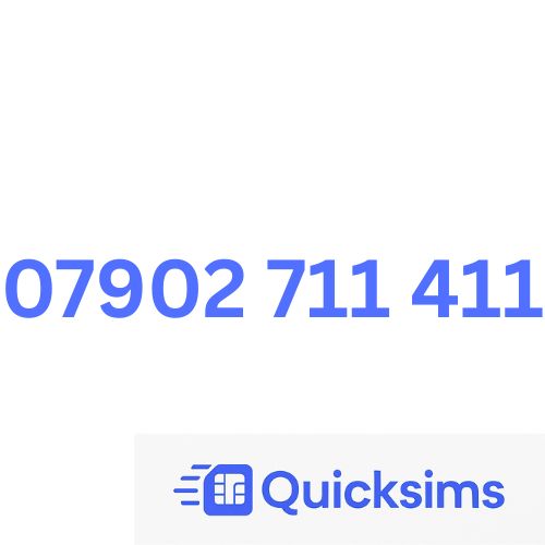 O2 sim card with VIP Memorable Mobile Number 07902 7 11 4 11 with zero credit which once topped up can be ported to other providers