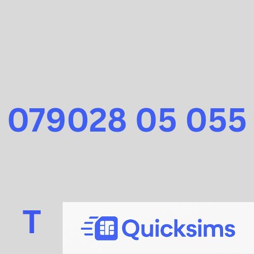 Tesco sim card with VIP Memorable Mobile Number 079028 05 055 with zero credit which once topped up can be ported to other providers