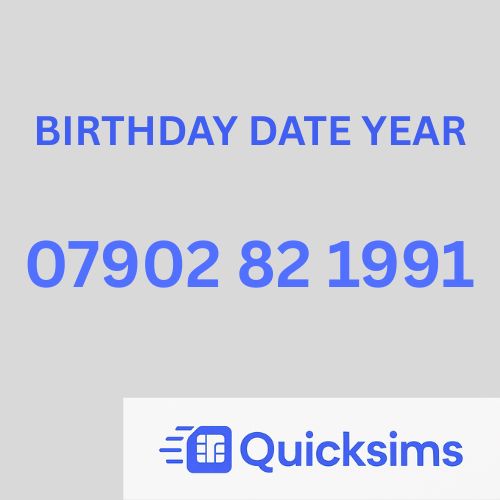 Tesco sim card with VIP Memorable Mobile Number 07902 82 1991 BIRTHDAY DATE YEAR with zero credit which once topped up can be ported to other providers