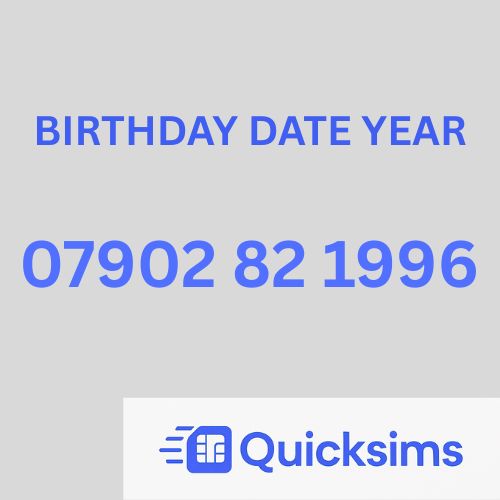 Tesco sim card with VIP Memorable Mobile Number 07902 82 1996 BIRTHDAY DATE YEAR with zero credit which once topped up can be ported to other providers
