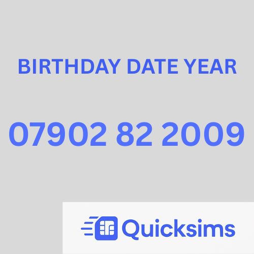 Tesco sim card with VIP Memorable Mobile Number 07902 82 2009 BIRTHDAY DATE YEAR with zero credit which once topped up can be ported to other providers