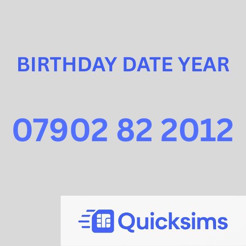 Tesco sim card with VIP Memorable Mobile Number 07902 82 2012 BIRTHDAY DATE YEAR with zero credit which once topped up can be ported to other providers
