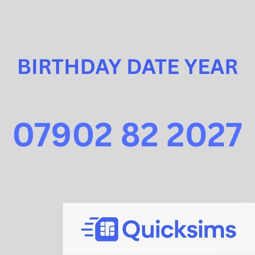 Tesco sim card with VIP Memorable Mobile Number 07902 82 2027 BIRTHDAY DATE YEAR with zero credit which once topped up can be ported to other providers