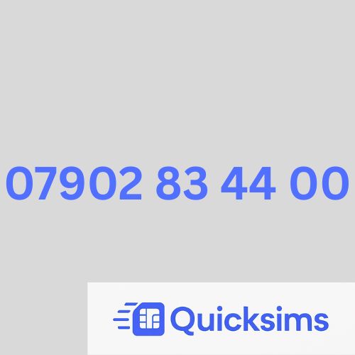 Tesco sim card with VIP Memorable Mobile Number 07902 83 44 00 with zero credit which once topped up can be ported to other providers