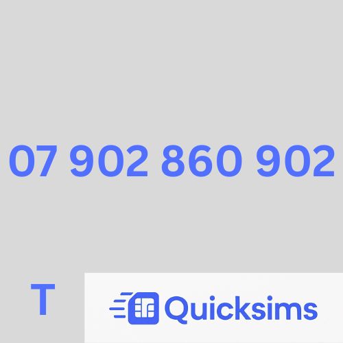 Tesco sim card with VIP Memorable Mobile Number 07 902 860 902 with zero credit which once topped up can be ported to other providers