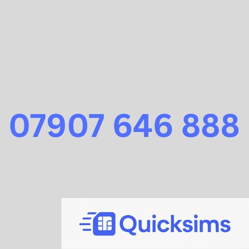 Tesco sim card with VIP Memorable Mobile Number 07907 646 888 with zero credit which once topped up can be ported to other providers