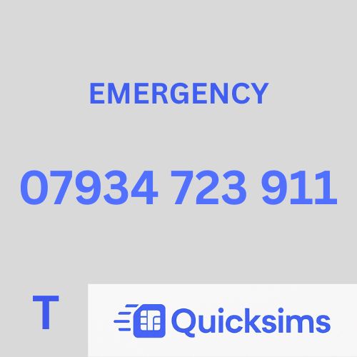 Tesco sim card with VIP Memorable Mobile Number 07934 723 911 PORSCHE EMERGENCY with zero credit which once topped up can be ported to other providers