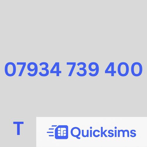 07934 739 400 Easy Memorable Gold VIP Number Sim Card UK Pay As You Go Tesco Mobile ZERO CREDIT Quicksims