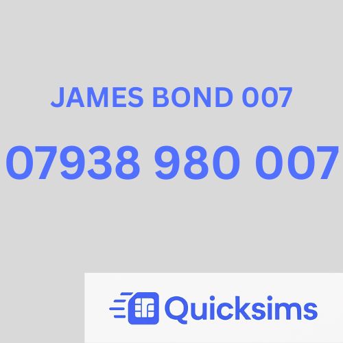 07938 980 007 JAMES BOND ASTON MARTIN VIP Gold Vanity Memorable Mobile Number PAYG O2 ZERO CREDIT