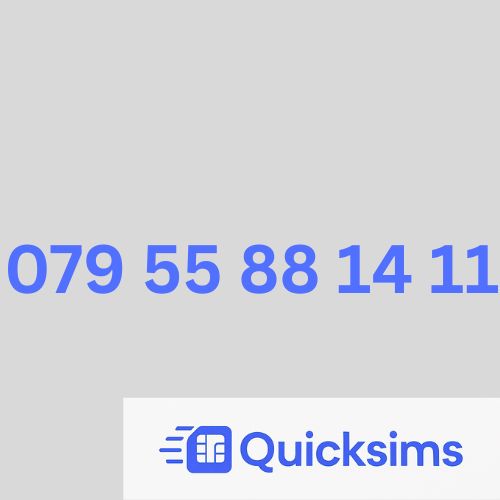 O2 sim card with VIP Memorable Mobile Number  079 55 88 14 11 with zero credit which once topped up can be ported to other providers